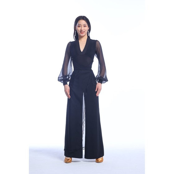 MK570 Women’s Ballroom Wide-Leg Pants