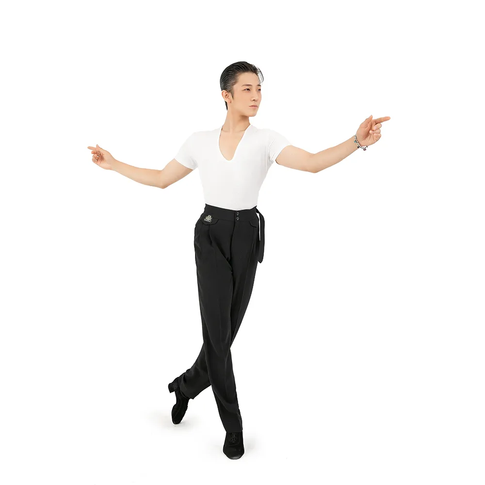 NK160Men’s High‑Waist Harem Style Latin Dance Trousers